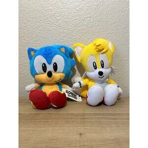 Sonic the Hedgehog Set Of 2 Sonic & Tails Plush Sega Jakks Pacific 2021